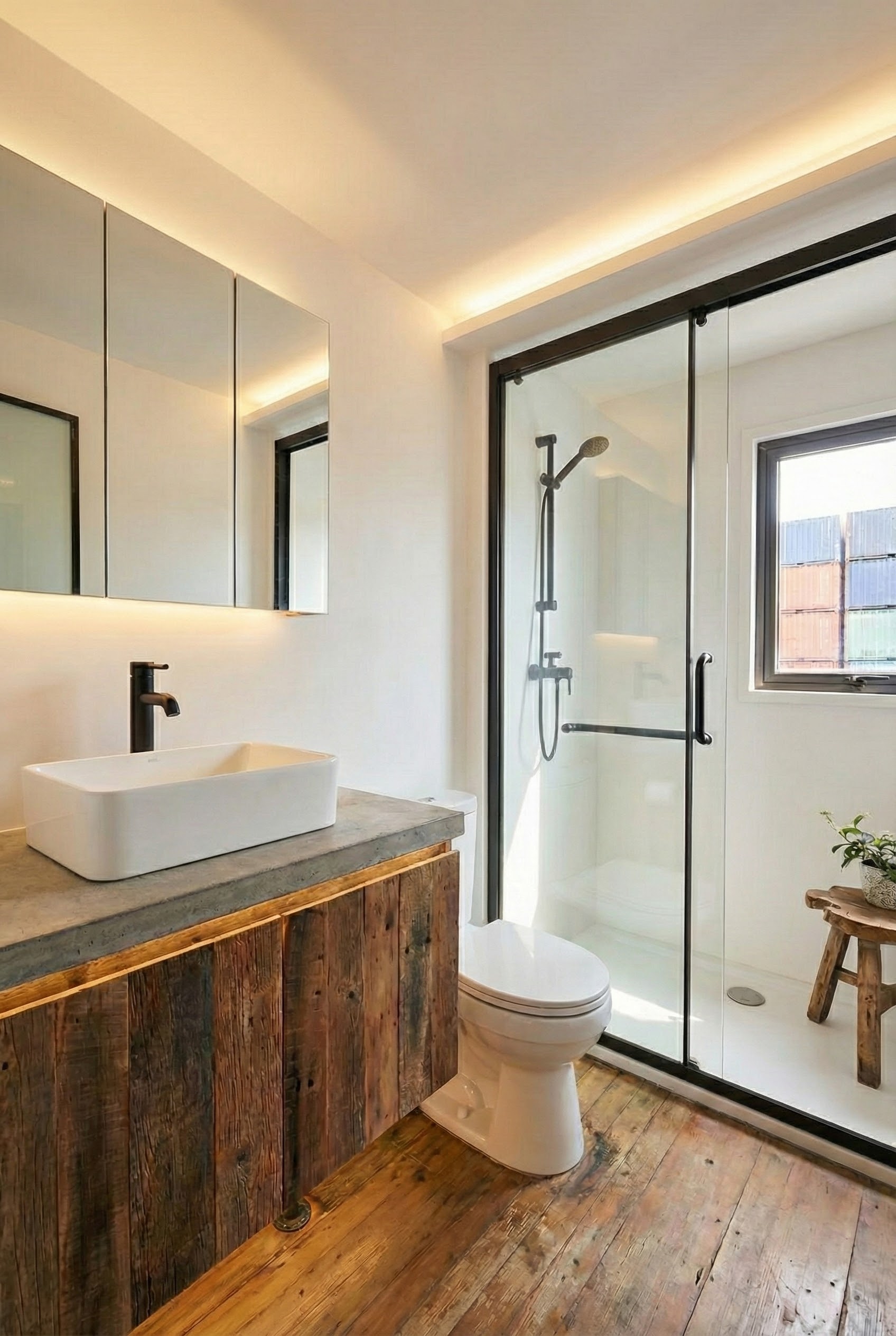 Container home bathroom