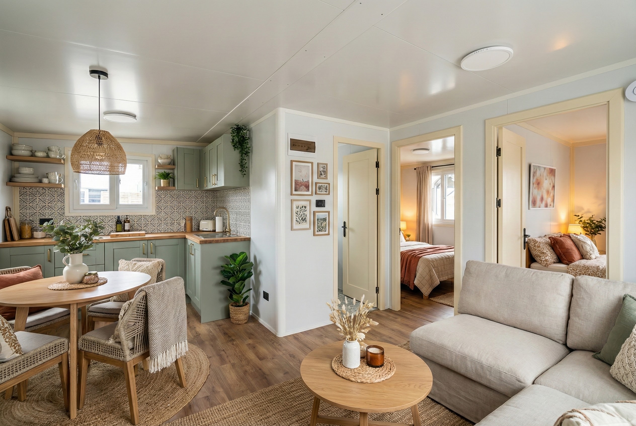 Container home open plan